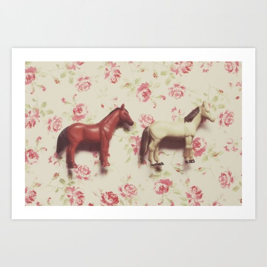 two horses Art Print