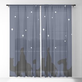Winter/Christmas - The Three Wise Men Sheer Curtain