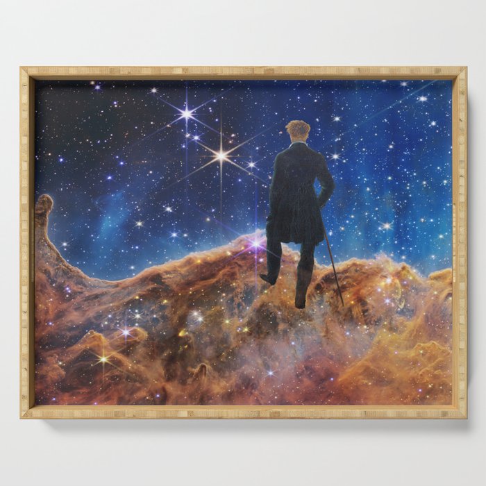 Wanderer above a Sea of Stars Serving Tray