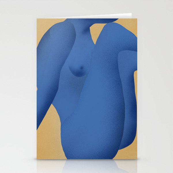 Figurative art - Nude in blue Stationery Cards