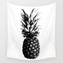 Black and White Pineapple Wandbehang