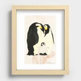 Penguin Huddle Recessed Framed Print