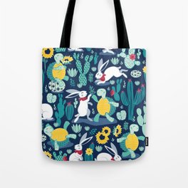 The tortoise and the hare Tote Bag