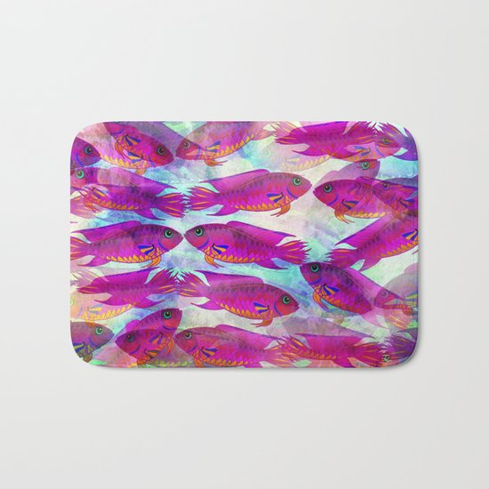 Sea Of Fish Bath Mat