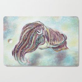 Cuttlefish in the sea underwater Drawing Cutting Board