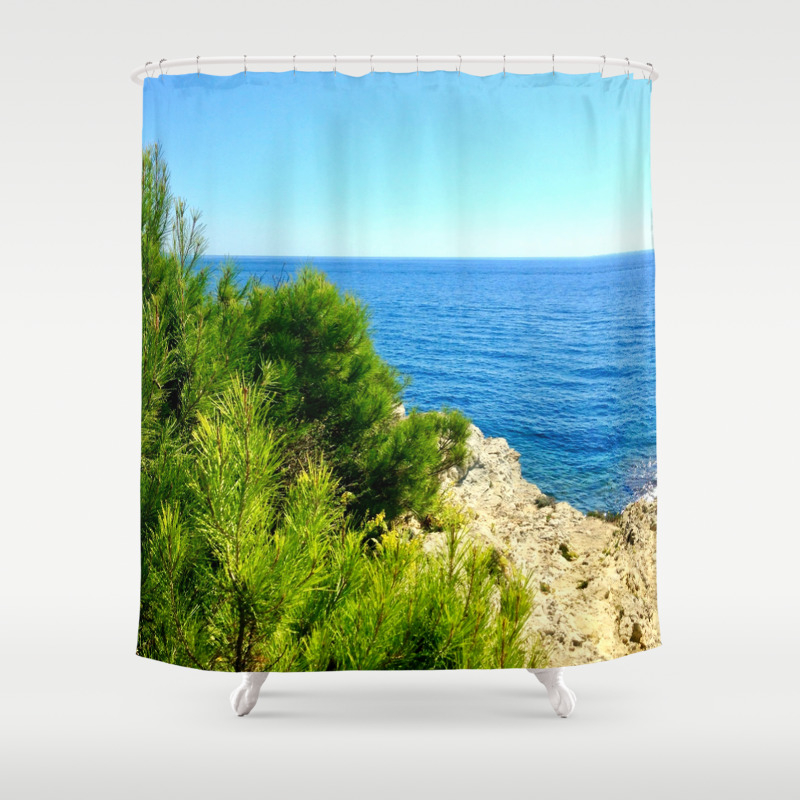 Cap Ferrat Seaside Shower Curtain By, Seaside Shower Curtain
