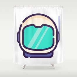 Cartoon Astronaut Shower Curtain
