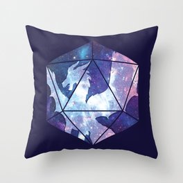 D20 Dragon Bright Soul Throw Pillow