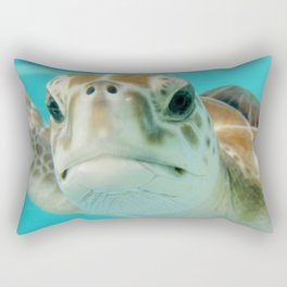 Mexico Photography - Sea Turtle In The Beautiful Water Rectangular Pillow