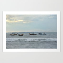 Phan Thiet, Vietnam september 05, 2012: fishing boats in Vietnam Art Print