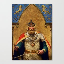 “King Arthur” by NC Wyeth Canvas Print