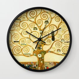 Gustav Klimt The Tree Of Life Wall Clock
