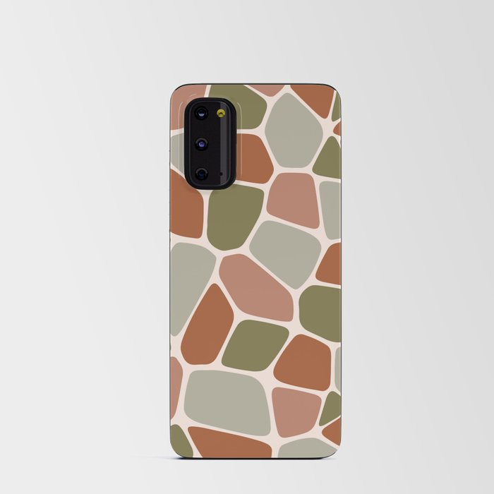 Abstract Shapes 206 in Retro Tones Android Card Case