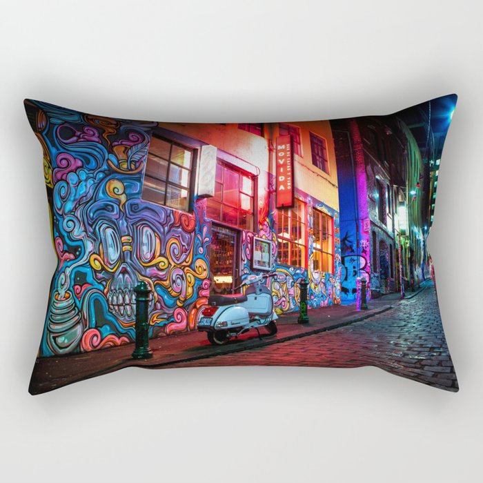 Evening in Hosier Lane Rectangular Pillow