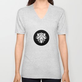 Lion symbol circle V Neck T Shirt