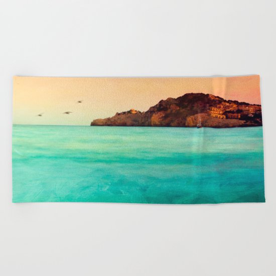 Glowing Mediterranean Beach Towel