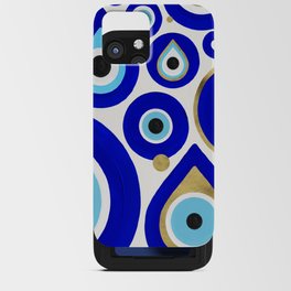 Evil Eye Charms on White iPhone Card Case