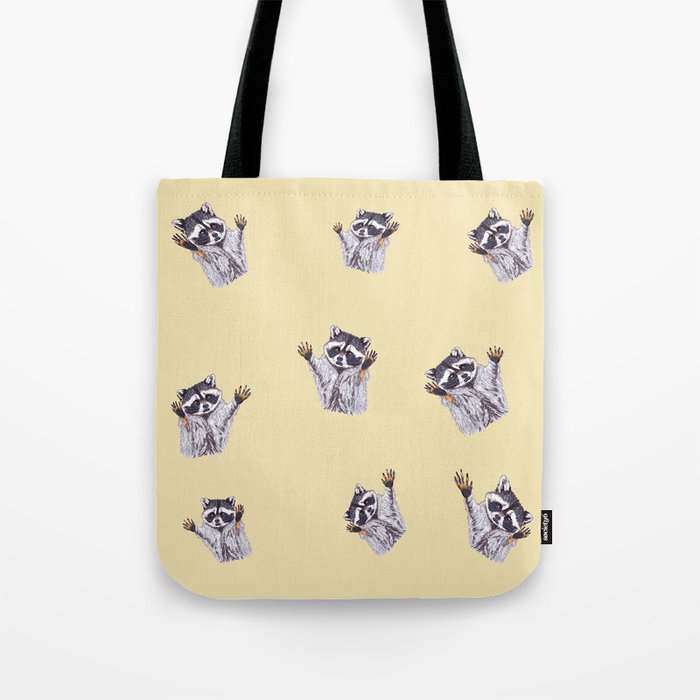 Playful Dancing Raccoons Edition 6 Tote Bag
