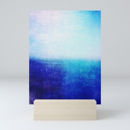 blue abstract Mini Art Print