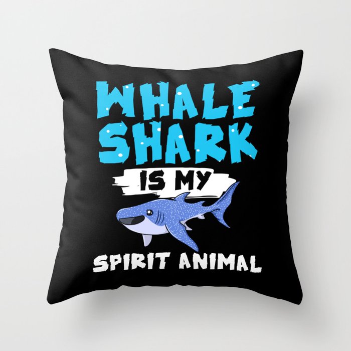 Whale Shark Tooth Mexico Cute Funny Throw Pillow