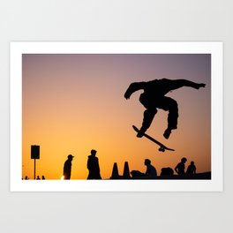 Sunset Skate Art Print