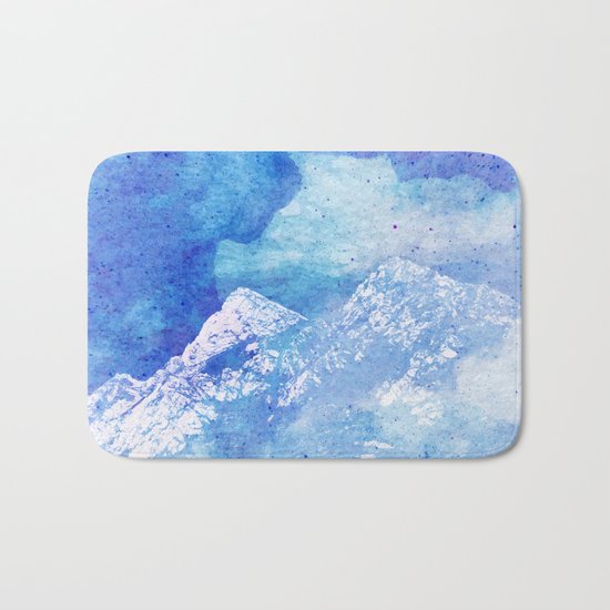 Snowy Mountain #society6 #decor #buyart Bath Mat