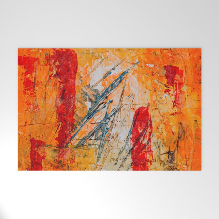Contemporary Abstract Art Welcome Mat