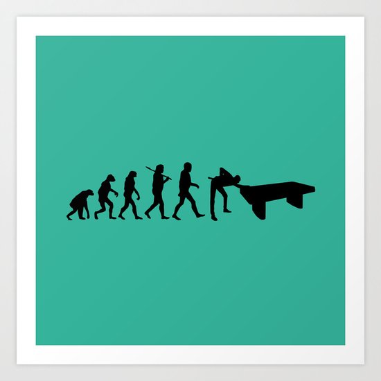 Evolution snooker Art Print