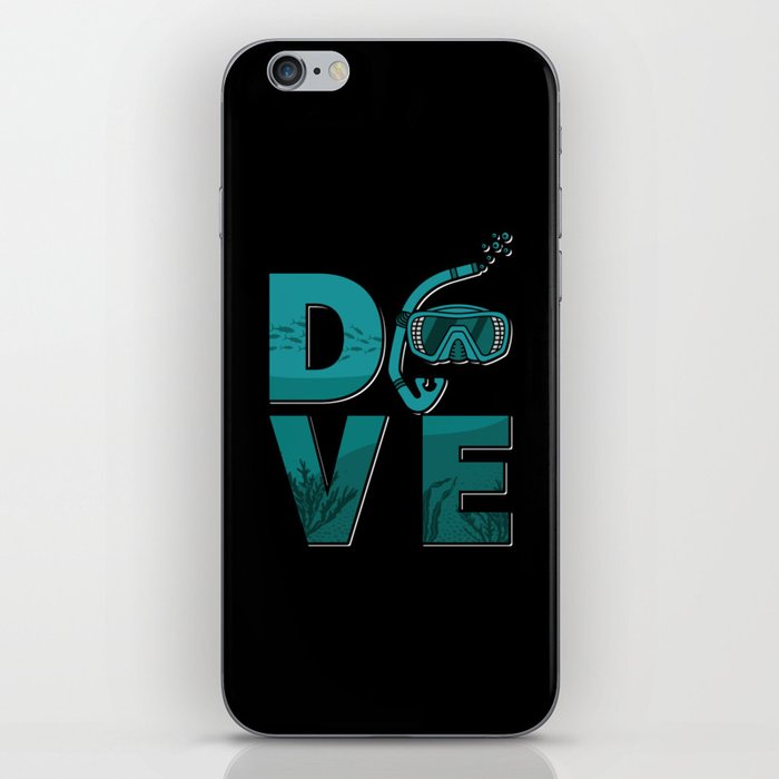 Dive Freediving Diving Apnoe Diver Freediver iPhone Skin