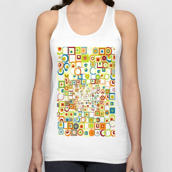 Retro Quarters + Rings Unisex Tank Top
