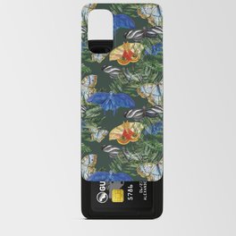 Butterflies and ferns foresty pattern by Barbara El Android Card Case