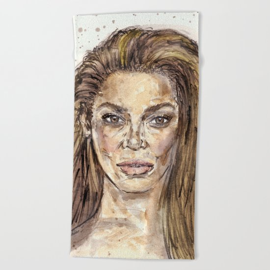 Beyoncee is Music Beach Towel