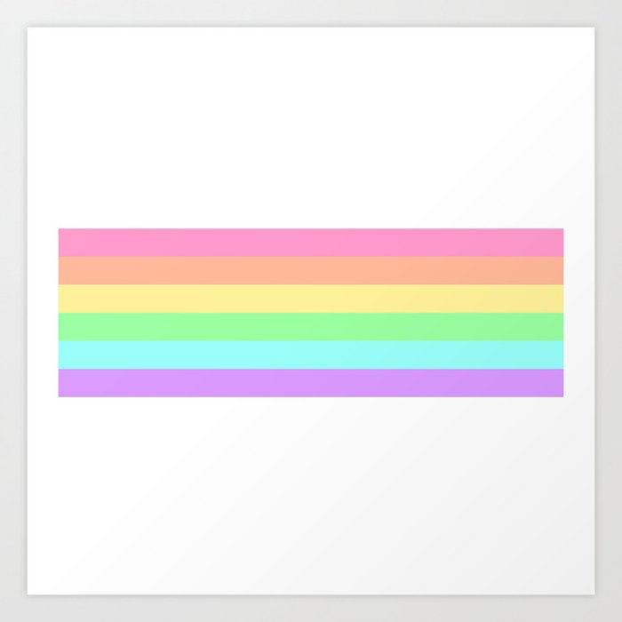Pastel Rainbow 5 Art Print By Thepastelwitch Society6
