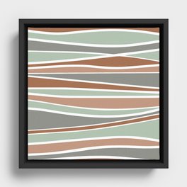 Landscape Colorful Stripes  Framed Canvas