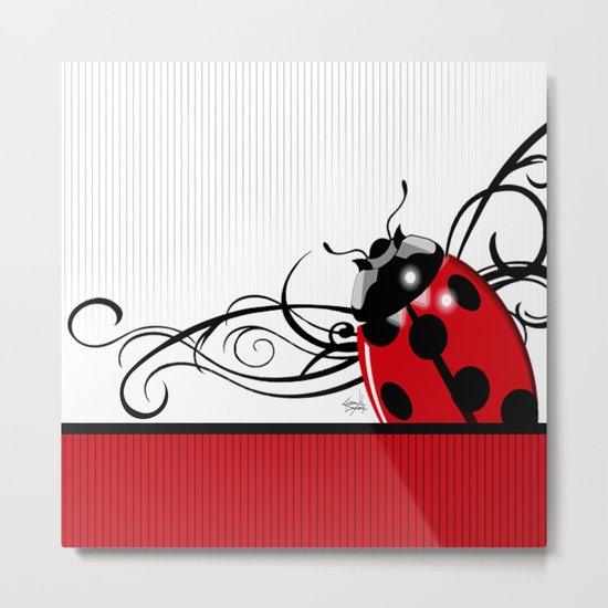 FANCY LADYBUG | red Metal Print