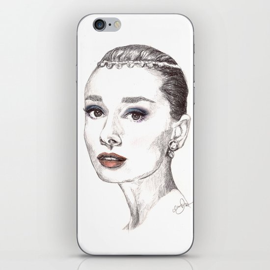 Audrey Hepburn iPhone & iPod Skin