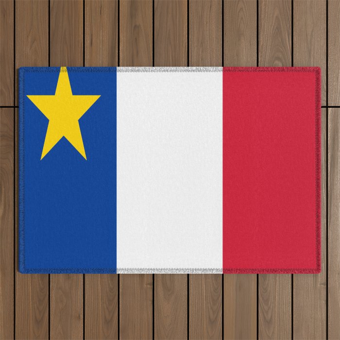 Flag of Acadia / Drapeau de l'Acadie Outdoor Rug