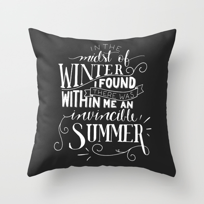 Albert Camus In The Midst Of Winter Throw Pillow By Amberkrogel Society6