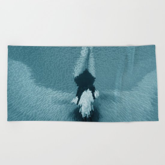 Swimming girl 2 Beach Towel