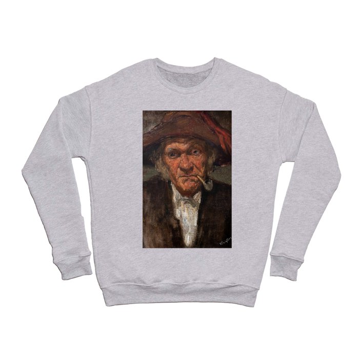 James Whistler - Man Smoking a Pipe Crewneck Sweatshirt