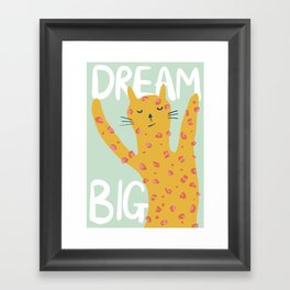 Dream Big Leopard Art Print for Kids Framed Art Print