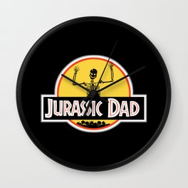 Jurassic Dad Skeleton Funny Birthday Gift Wall Clock