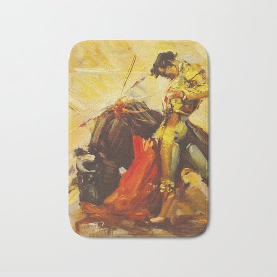 Vintage Mexico Bullfighting Travel Bath Mat