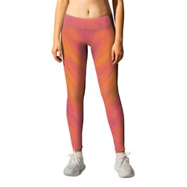Blazed Leggings | Digital, Symmetrical, Diagonal, Abstract, Orange, Purple, Streaks, Graphicdesign 