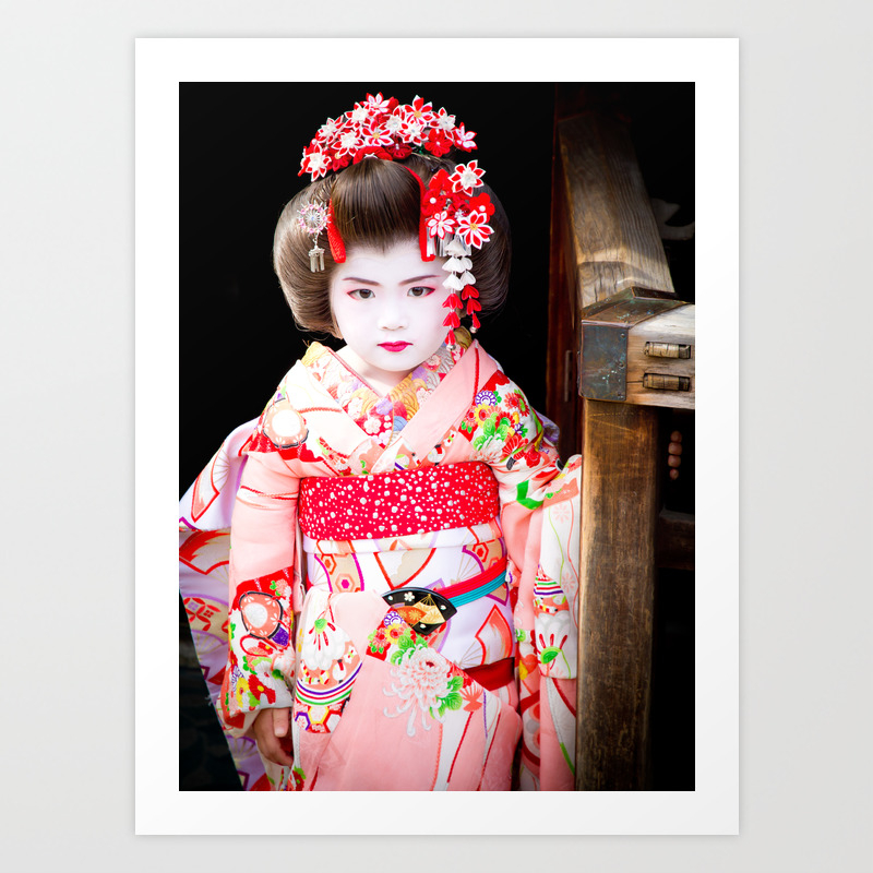 Japanese Geisha Girl Art Print By Spiritual Travels Society6