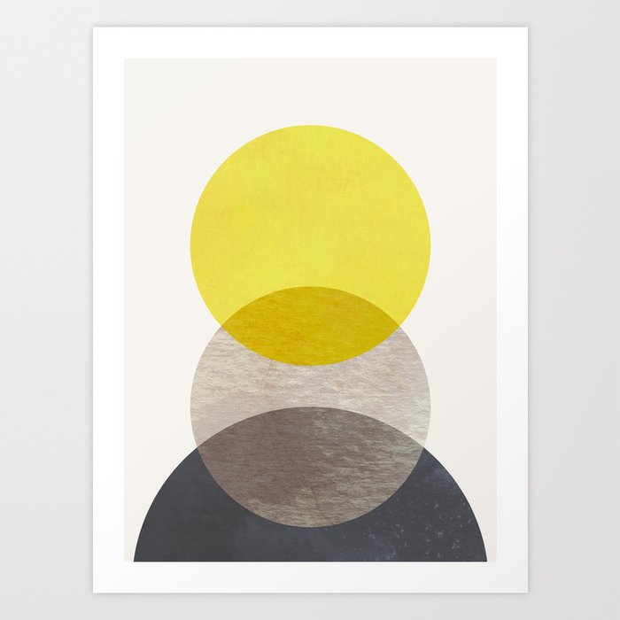 SUN MOON EARTH Art Print