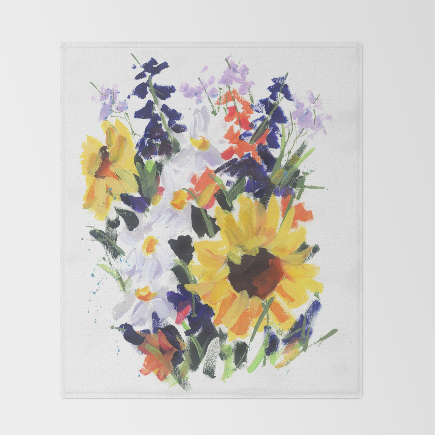 Sunflower Bouquet Throw Blanket By Pamelagatens Society6