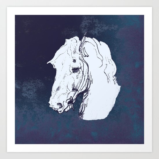 Blue Art Print