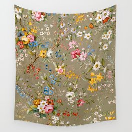 Dreamy Floral Marble End Paper 1788 William Kilburn Wall Tapestry
