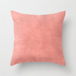 Coral velvet pink Throw Pillow
